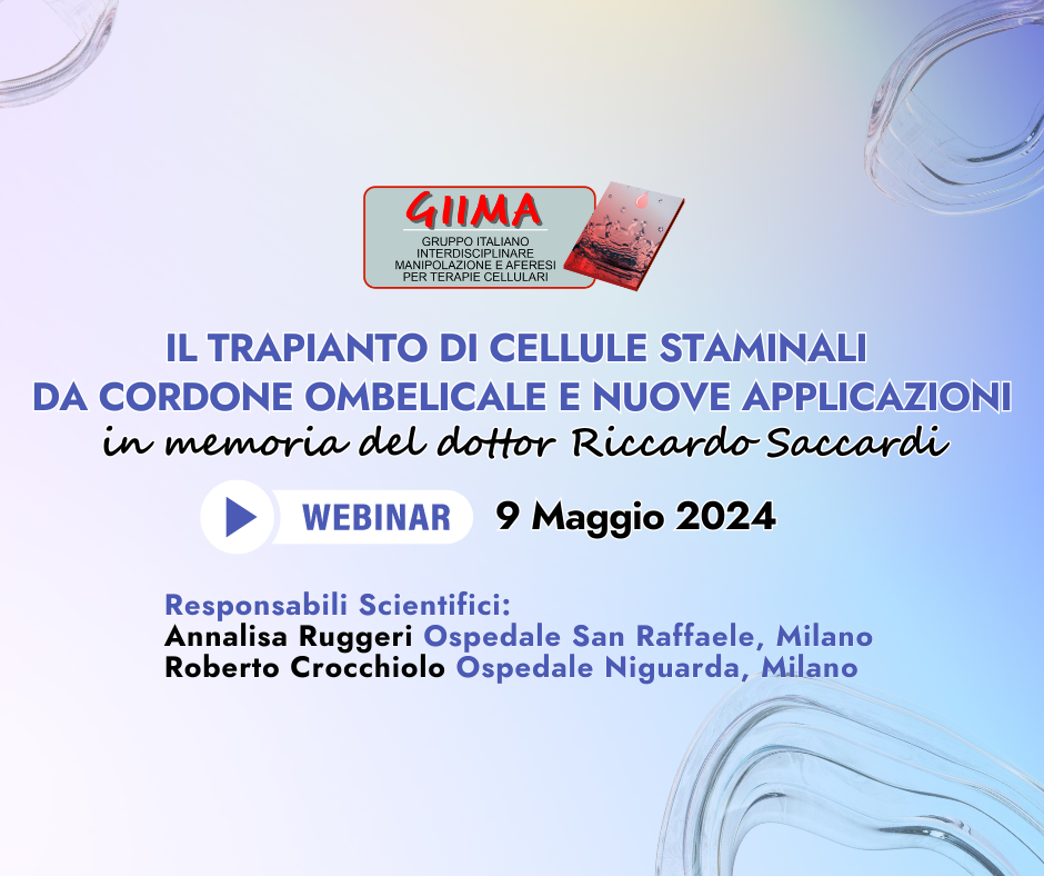 FAD SINCRONA - IL TRAPIANTO DA CELLULE STAMINALI DA CORDONE OMBELICALE E NUOVE APPLICAZIONI