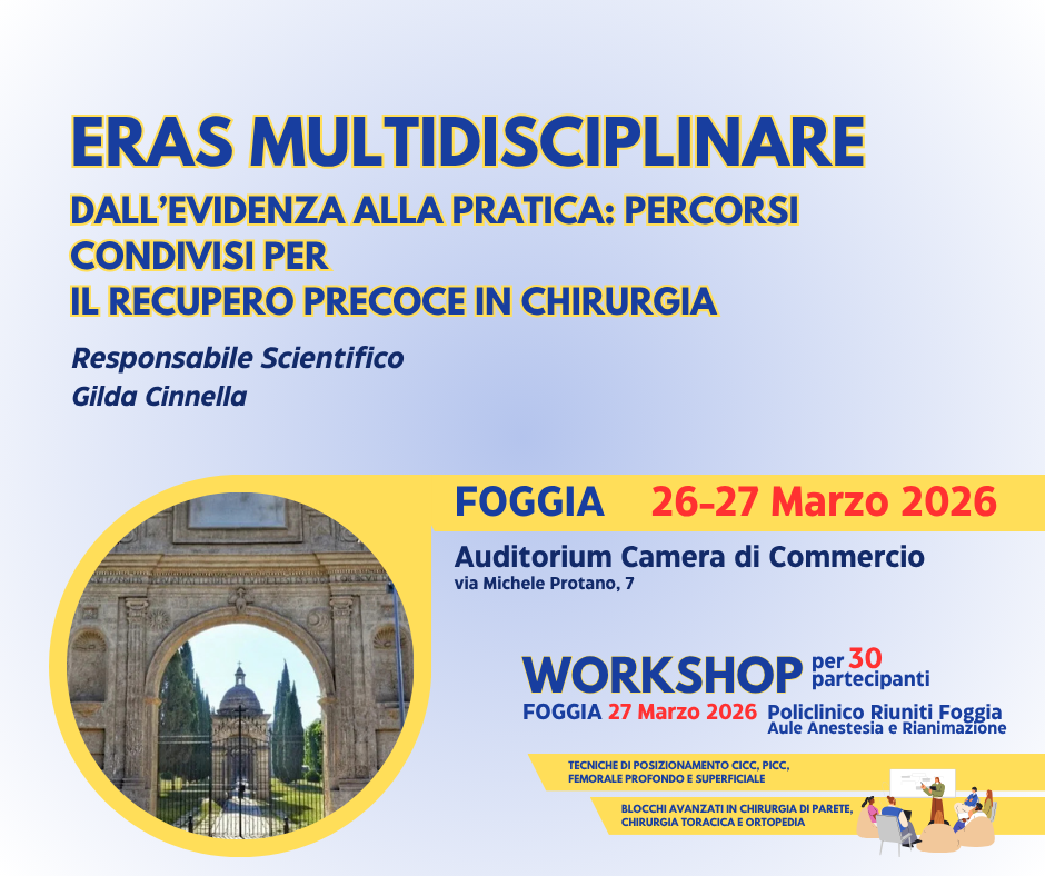 RES - ERAS Multidisciplinare dall’evidenza alla pratica: percorsi condivisi per il recupero precoce in chirurgia