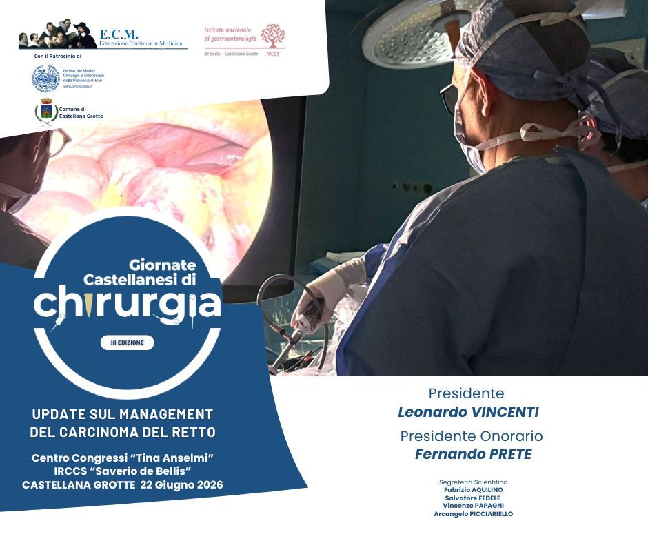 GIORNATE CASTELLANESI DI CHIRURGIA - III EDIZIONE. UPDATE SUL MANAGEMENT DEL CARCINOMA DEL RETTO